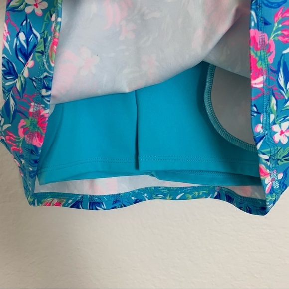 Tommy Bahama Active Floral Skort Little Girl’s 4T Blue Tropical Stretch - Picture 7 of 9